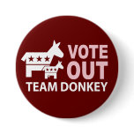 Vote Out Team Donkey Pins