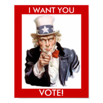 VOTE POSTER, UNCLE SAM posters