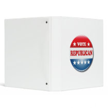 VOTE REPUBLICAN 3 RING BINDER