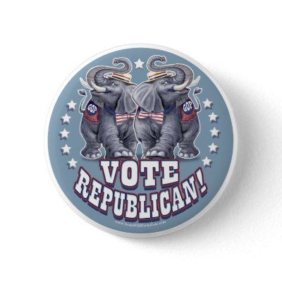 Vote Republican Button by GrandOldPartyGear