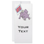 vote republican elephant cartoon custom rack card