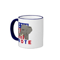 VOTE REPUBLICAN ELEPHANT COFFEE MUGS