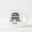 VOTE REPUBLICAN IN 2008 FROSTED COFFEE MUG by SMOKEY245 VOTE REPUBLICAN IN 2008 FROSTED COFFEE MUG