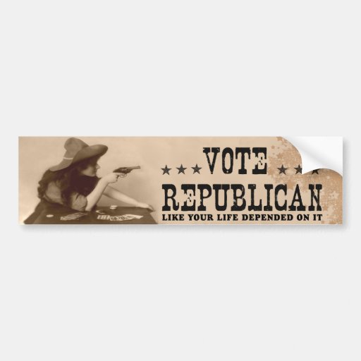 Vote Republican Like Your Life Depended On It Bumper Stickers