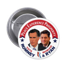 Vote Republican Romney & Ryan Pinback Button