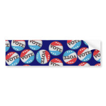 Vote Retro Badge Bumper Sticker