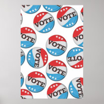 Vote Retro Badge Posters