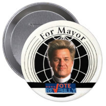 Vote Rev Billy 4-inch Pin