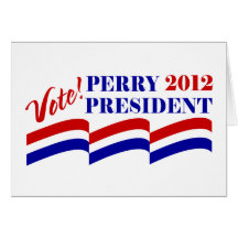 Vote Rick Perry for President 2012 Cards