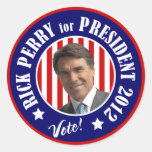 Vote Rick Perry for President 2012 Sticker