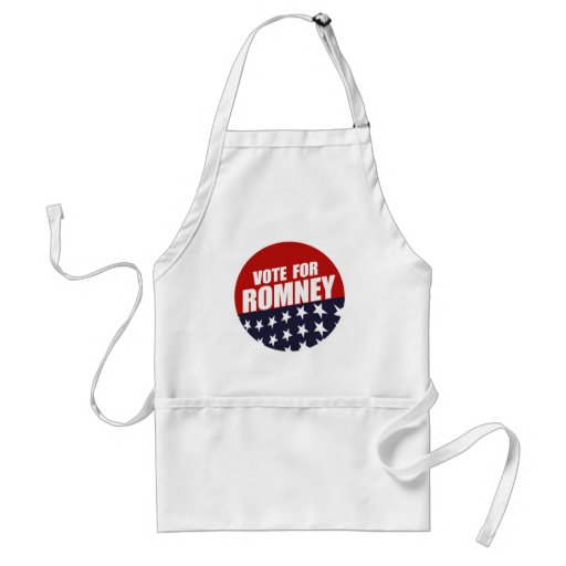 VOTE ROMNEY BUTTON APRONS