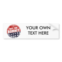 VOTE ROMNEY BUTTON.png Bumper Sticker