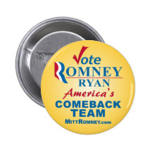 Vote Romney Ryan Button