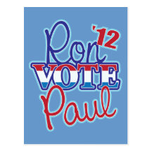 Vote Ron Paul '12 Postcards