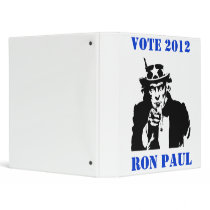 VOTE RON PAUL 2012 VINYL BINDERS