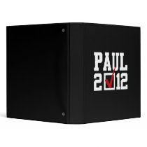 VOTE RON PAUL 2012 (white) Binders