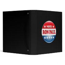 VOTE RON PAUL 3 RING BINDER