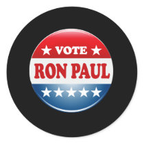 VOTE RON PAUL ROUND STICKERS