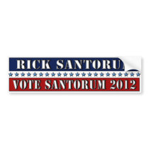 Vote Santorum 2012 - bumper sticker