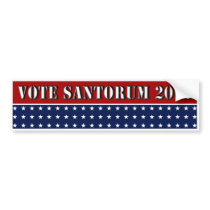 Vote Santorum 2012 - Rick Santorum bumper sticker