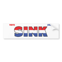 Vote Sink 2010 Elections Red White and Blue Bumper Stickers