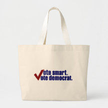 Vote Smart Vote Democrat Canvas Bags