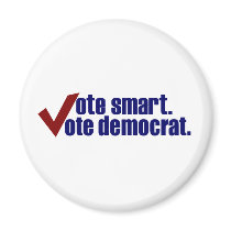 Vote Smart Vote Democrat Fridge Magnet