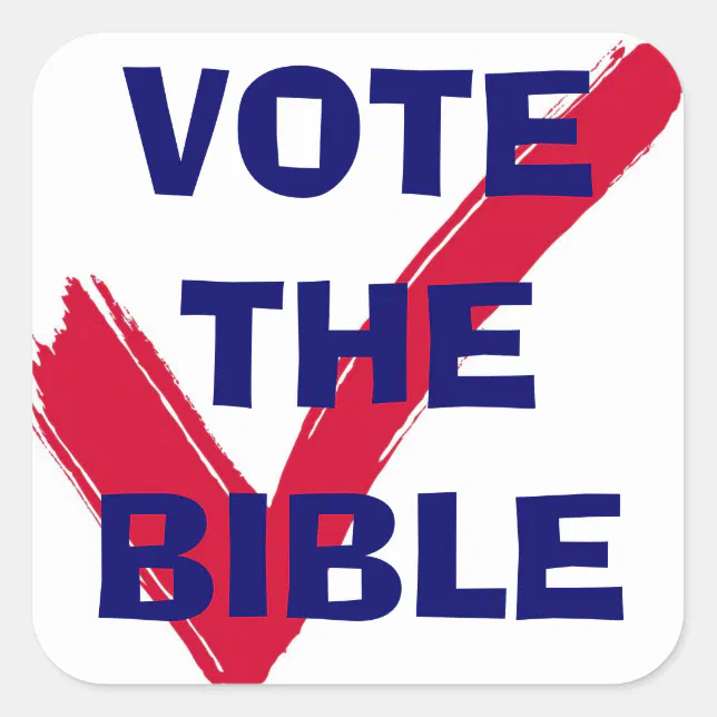 Vote The Bible Sticker Zazzle