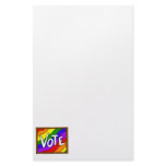 Vote the rainbow custom stationery