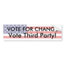 Vote Third Party! bumper stickers