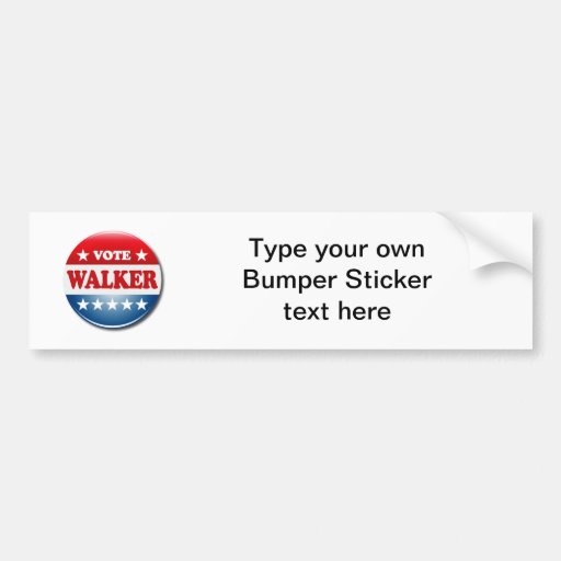 VOTE WALKER BUMPER STICKER
