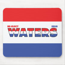 Vote Waters 2010 Elections Red White and Blue Mouse Pad