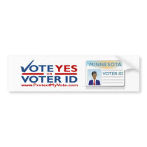 Vote Yes on Vote ID Bumper Sticker bumper stickers