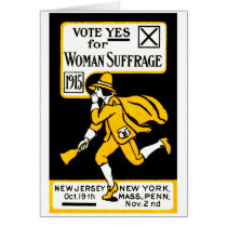Vote Yes! Womens Suffrage 1915 Greeting Cards
