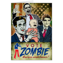 Vote Zombie 2012 Card