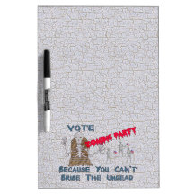 VOTE ZOMBIE PARTY DRY ERASE BOARDS