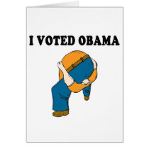 Voted Obama Head Up Ass cards