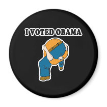 Voted Obama Head Up Ass magnets