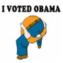 Voted Obama Head Up Ass Acrylic Cut Out