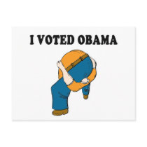 Voted Obama Head Up Ass Postcards
