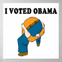 Voted Obama Head Up Ass Poster