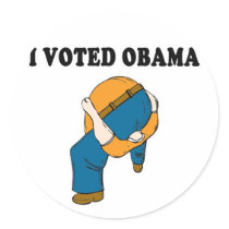 Voted Obama Head Up Ass Sticker