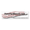 VoteForBacon.com Bumper Sticker bumper stickers