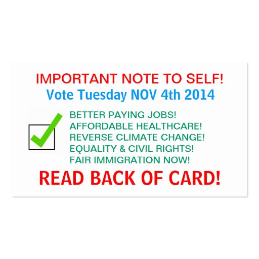 voter reminder cards business card templates zazzle reminder card template