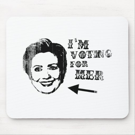 Voting for her Faded.png Mousepads