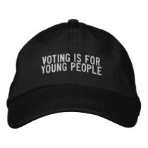 voting is for young people embroidered hats