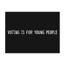 voting is for young people postcards