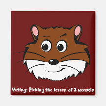 Voting - Picking the lesser of 2 evils Refrigerator Magnets