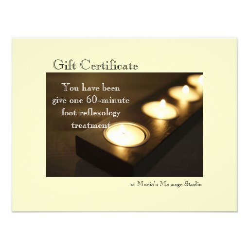 Votive Candles Gift Certificate Custom Announcement