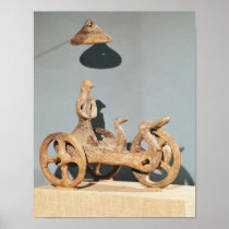 Votive chariot with an anthropomorphic divinity poster